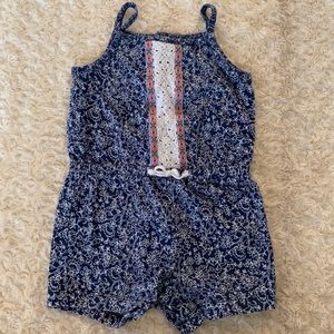 Carter’s floral print navy spaghetti strap romper
